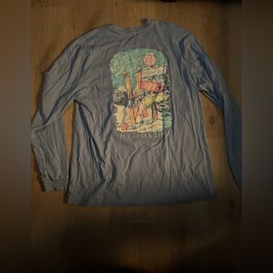 Lauren James Light Blue Pocket Long Sleeve Tee